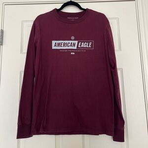 Men's AE Burgundy Long Sleeve Size Medium